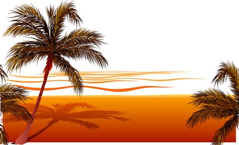 Beach Sunset Clip art - Vector beach png download - 1157*703 - Free ...