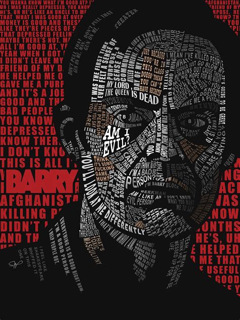 Barry Typography Poster | Typography portrait art, Typography portrait, Portrait art