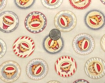 Sock Monkey Fabric - Etsy