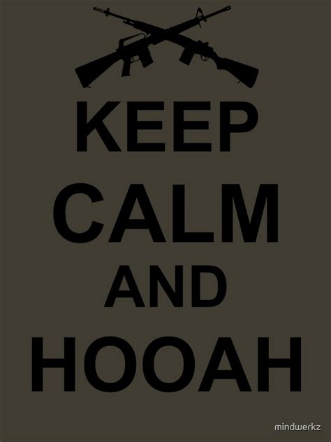 "Keep Calm and Hooah - Army" Essential T-Shirt for Sale by mindwerkz ...