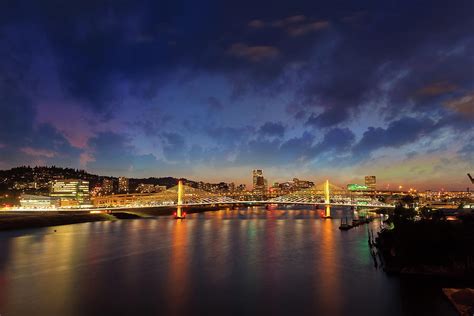 Portland City Skyline by Tilikum Crossing Photograph by David Gn - Pixels