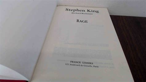 Rage by Stephen King (Richard Bachman): Good (1990) | BoundlessBookstore