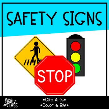 Safety Signs and Stoplight Clip Art by From Martz to Class | TpT