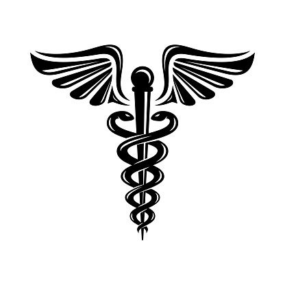 Caduceus Logo Design Vector Illustration Health Logo向量圖形及更多保險圖片 - iStock