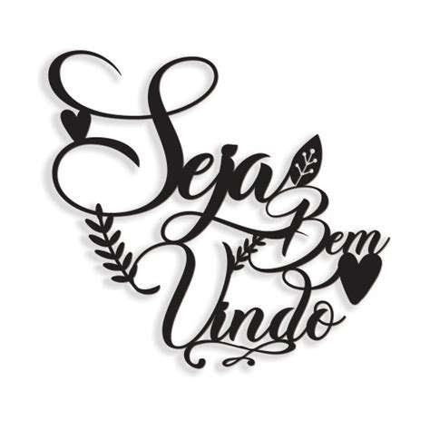 Seja Bem Vindo 33x31cm Lettering Aplique em Madeira MDF Parede | Shopee ...