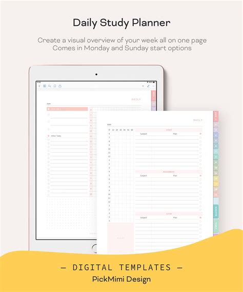 Notability Weekly Planner Template Free