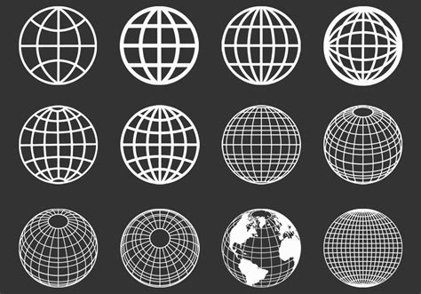 World Globe Vector Grid