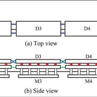 Configuration sketch of the modularized floating platform with five ...