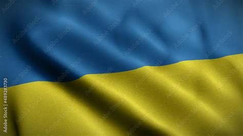 Seamlessly looping Ukraine flag waving 3d render animation walllpaper ...