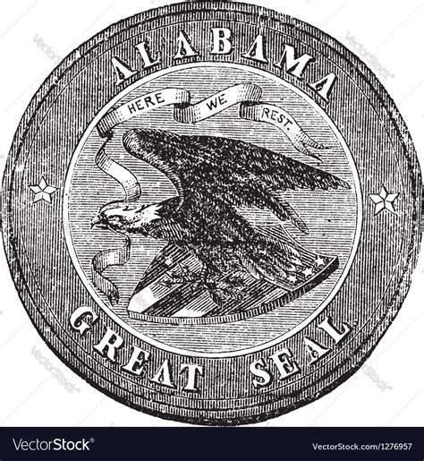 Alabama state seal Royalty Free Vector Image - VectorStock