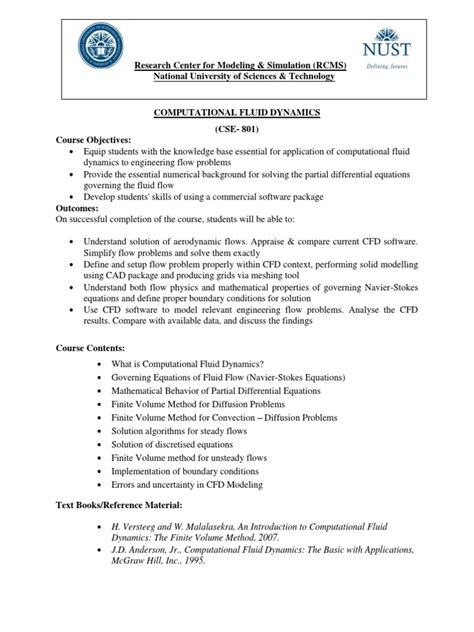 6 Computational Fluid Dynamics | PDF