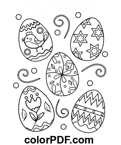 Huevos de Pascua decorados – Dibujos para colorear y libros en PDF Easter Bunny Colouring ...