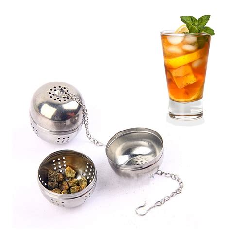 Stainless Steel Ball Tea Infuser Mesh Filter Strainer Loose Leaf Spice Reusable - Walmart.com