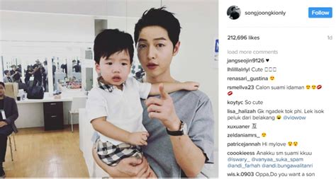 Song Joong-ki posts picture with boy playing his son in Descendants of ...