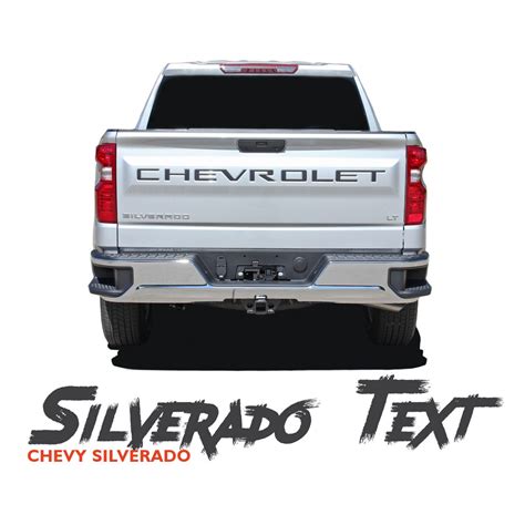 Chevy Silverado Tailgate Decals Rear Tail Gate Text Name CHEVROLET LETTERS Vinyl Graphic Kit for ...