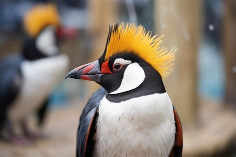 Premium AI Image | Closeup of penguin flippers and feathers