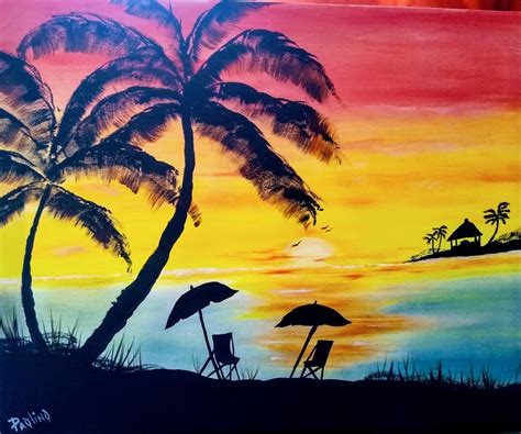 Tropical Paradise Painting by Richard Paolino