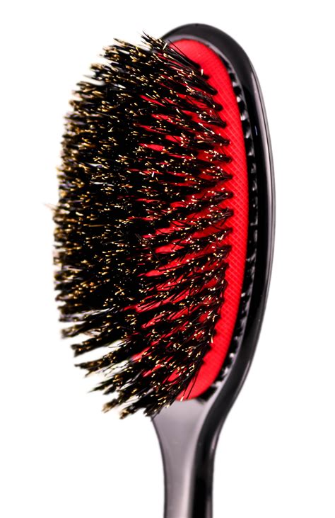 denman small natural boar bristle grooming hair brush, black, p082sblk ...