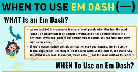 Em Dash (—) How and When to Use an Em Dash (Long Dash) • 7ESL