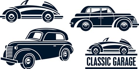 Classic car Vintage Retro-style automobile - Retro classic cars silhouette vector material png ...