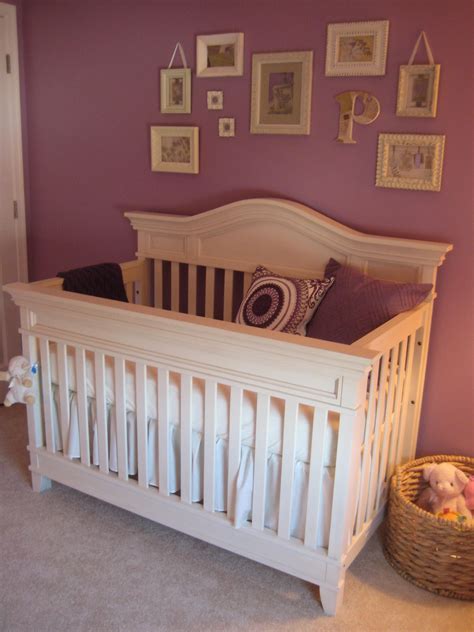 Baby Girl Nursery. Purple Ivory. | Baby girls nursery, Baby room, Girl ...