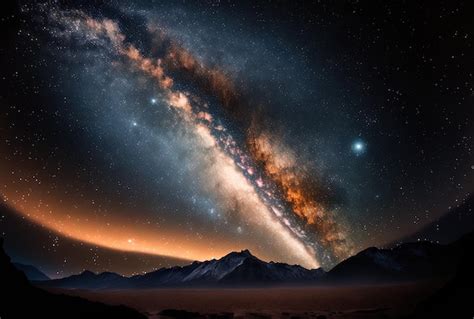 Premium Photo | View of the milky way galaxy in the night sky