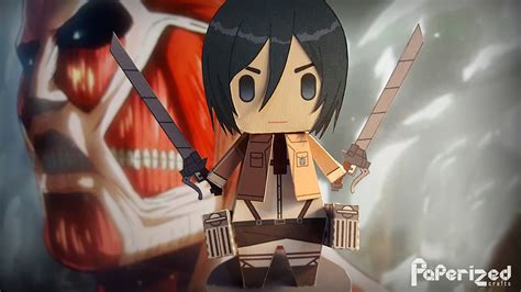 Attack on Titan: Mikasa Ackerman Papercraft | Paperized Crafts