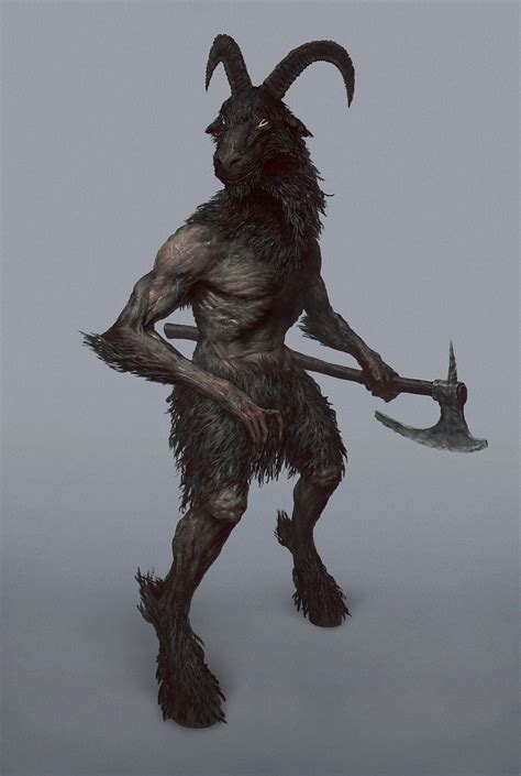 "Goatman." Artist Maksim Vorontsov. | Fantasy artwork, Creature art, Fantasy monster