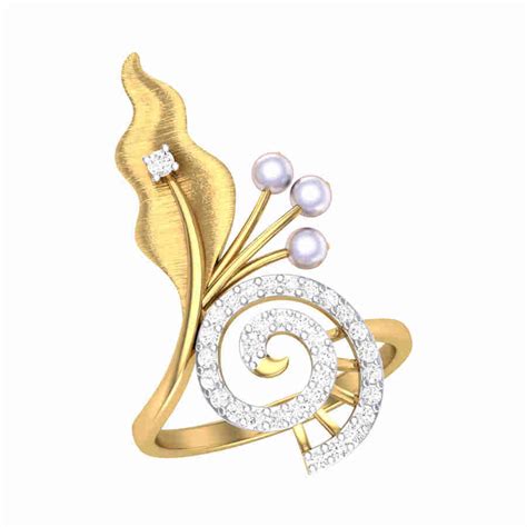 Buy Pearl Ring Designs | Pearl Rings Online in India 2022 | Kasturi Diamond