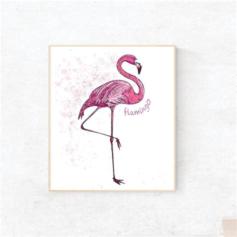 Flamingo Poster Flamingo Print Nursery Decor Kids Room - Etsy