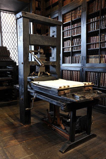 Printing press at Chetham's Library, Manchester by flufzilla22, via ...