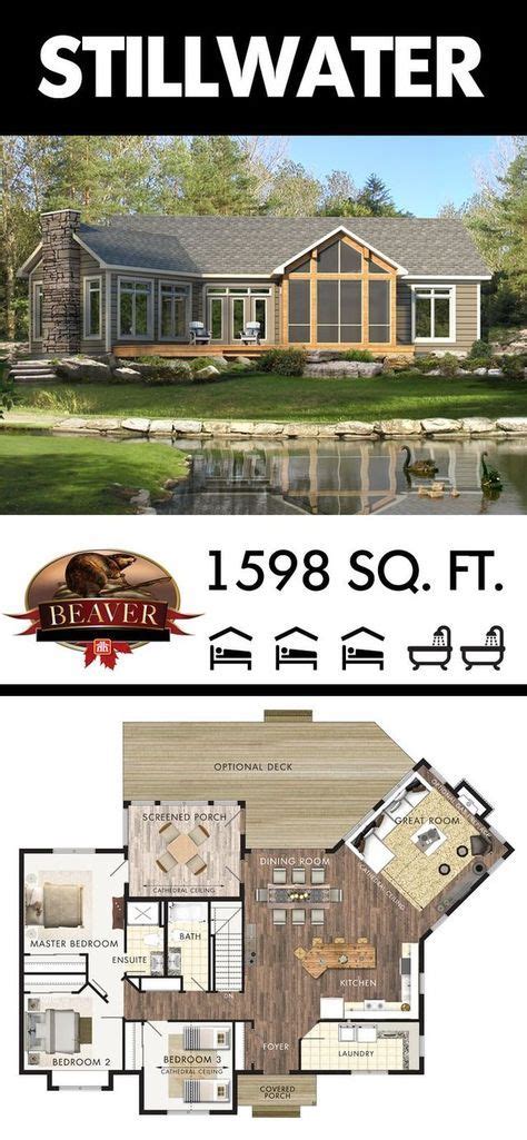 Lake house plans, Beaver homes and cottages, House plans