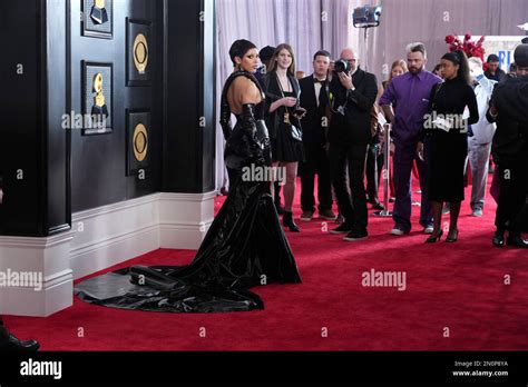 Doja Cat arrives at the 65th annual Grammy Awards on Sunday, Feb. 5 ...