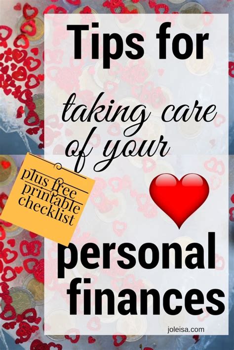 Tips for taking care of your personal finances - joleisa