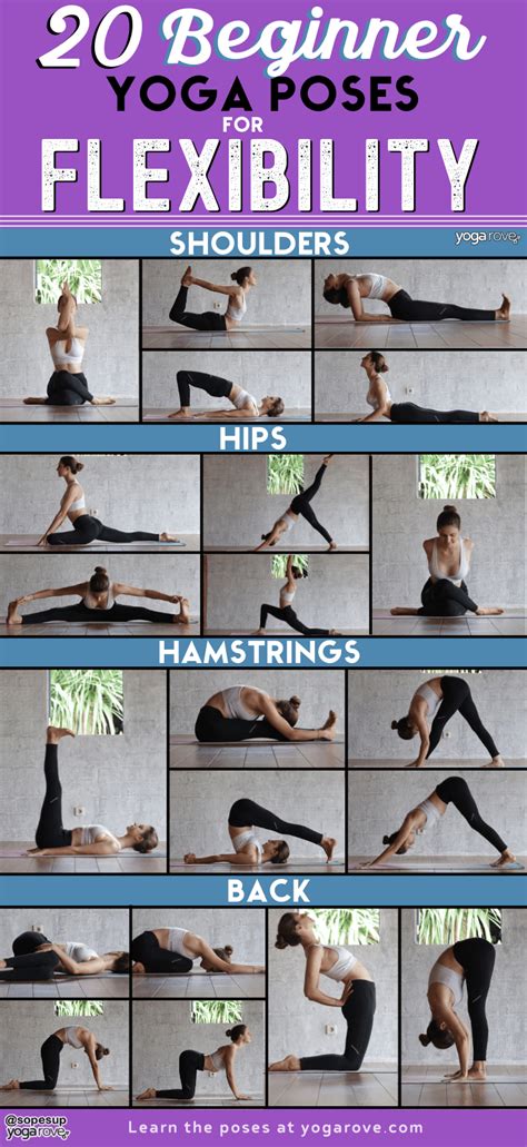 Here are 20 yoga poses for flexibility for beginners. You can do these anywhere and anytime to ...