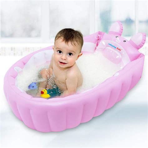 Portable Baby Bathtub Inflatable Child Keep Warm Bath Tub | Lazada PH