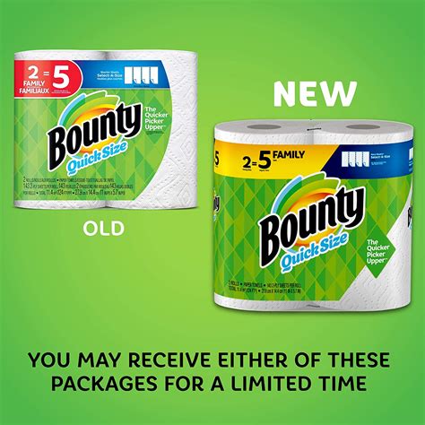 Bounty Quick-Size Paper Towels, White, Family Rolls, 16 Count (Equal to ...