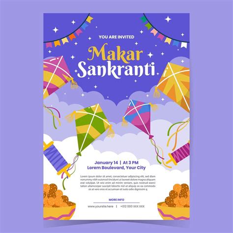 Makar Sankranti Poster Template 17692401 Vector Art at Vecteezy