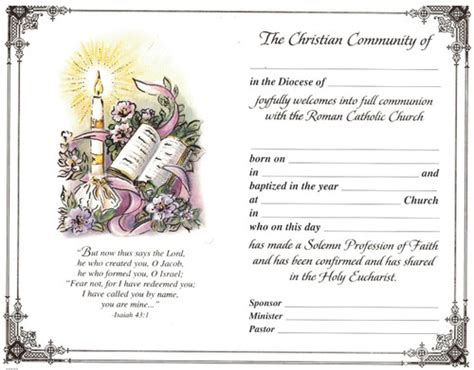 Confirmation Of Faith Certificate (CB3S-CONFIRM)