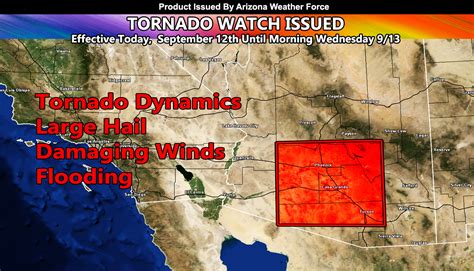 AZWF Tornado Watch Issued For Metro Cities Of Arizona From Phoenix ...