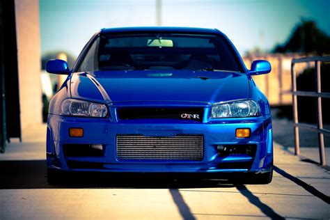 nissan, Skyline, Gtr, R34, Car, Blue, Tuning Wallpapers HD / Desktop ...