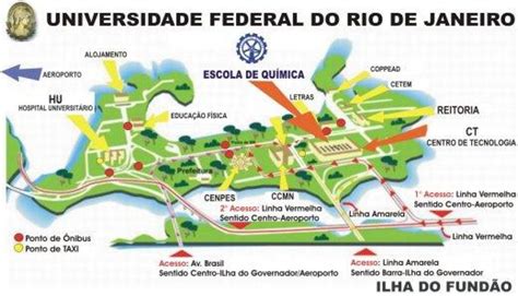 Federal university of Rio de Janeiro map - Map of Federal university of Rio de Janeiro (Brésil)