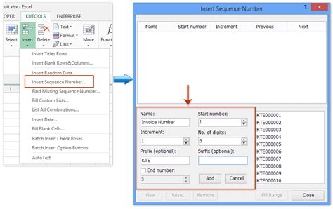 How to automatically generate invoice number in Excel?