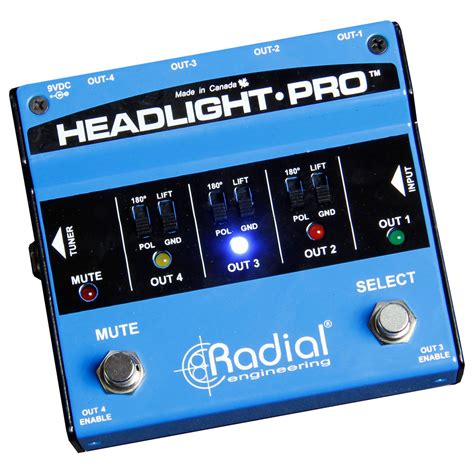 Radial Headlight Pro DI Compact Guitar Amp Selector at Gear4music