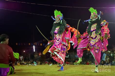 Dancers performing at Chhau Dance festival West Bengal India Photograph by Rudra Narayan Mitra ...