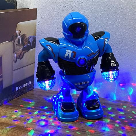 Robots Toy for Kids, Boys, Girls - Dancing Walking Robot Kit with Music & Cool LED Light, Mini ...