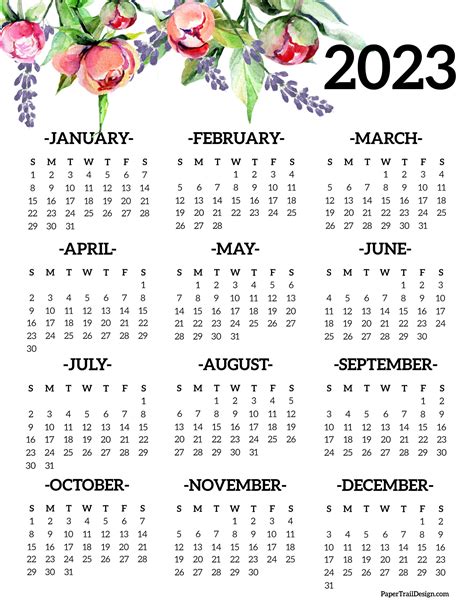 paper trail design calendar 2023 get calendar 2023 update - 2022 2023 ...