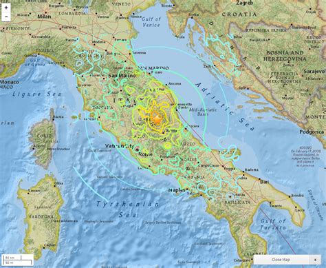 Interactive Map of the Earthquake in Italy - Vivid Maps