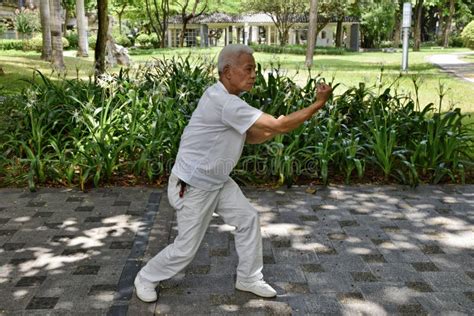 FOSHAN, CHINA - CIRCA JUNE 2020: a Chinese Kung-fu Grandmaster Shows Single Techniques of Dragon ...