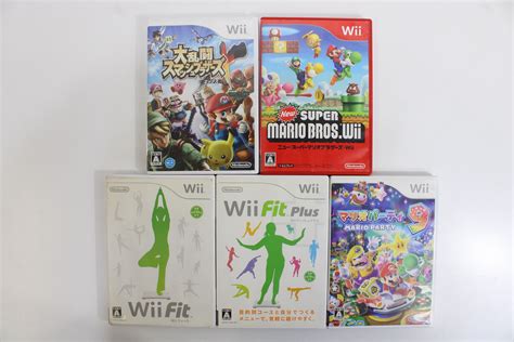 Lot of 5 Nintendo Wii Games Mario Party 9 Smash Bros X New Super Mario ...